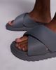 ASOS DESIGN ASOS DESIGN padded cross over strap sandals in gray - 4