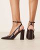 ASOS DESIGN ASOS DESIGN Paisley high block heel shoes in chocolate-Brown - 3