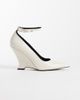 ASOS DESIGN ASOS DESIGN Palazzo wedge pumps in off white - 1