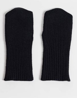 ASOS DESIGN ASOS DESIGN palm warmer fingerless gloves in black