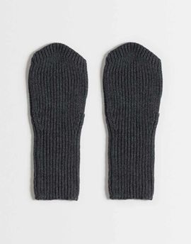 ASOS DESIGN ASOS DESIGN palm warmer fingerless gloves in gray