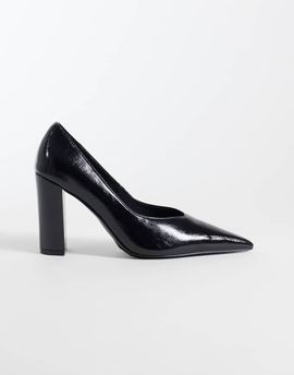 ASOS DESIGN ASOS DESIGN Panda high block heel pumps in black