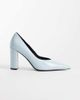 ASOS DESIGN ASOS DESIGN Panda high block heel pumps in blue - 1