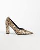 ASOS DESIGN ASOS DESIGN Panda high block heel pumps in snake-MULTI - 1
