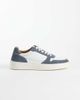 ASOS DESIGN ASOS DESIGN paneled lace up sneakers with rubber sole in white leather and blue suede-Black - 1