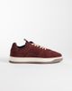 ASOS DESIGN ASOS DESIGN panelled lace up sneakers with off white detailing in burgundy suede-RED - 1