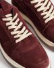 ASOS DESIGN ASOS DESIGN panelled lace up sneakers with off white detailing in burgundy suede-RED - 3