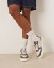 ASOS DESIGN ASOS DESIGN panelled sneakers in gray suede and off white leather - 1