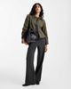 ASOS DESIGN ASOS DESIGN paper touch collared jacket with waisted bubble hem in khaki-Green - 2