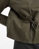 ASOS DESIGN ASOS DESIGN paper touch collared jacket with waisted bubble hem in khaki-Green - 4
