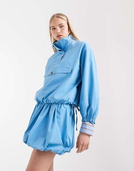 ASOS DESIGN ASOS DESIGN paper touch poplin shorts in aqua - part of a set-Blue