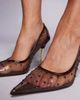 ASOS DESIGN ASOS DESIGN Paris mesh high heel pumps in embellished chocolate-Brown - 2