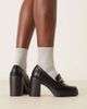 ASOS DESIGN ASOS DESIGN Parker high heel loafers in black - 4