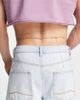 ASOS DESIGN ASOS DESIGN party double row belly chain with white crystals in gold tone - 2