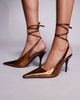 ASOS DESIGN ASOS DESIGN Pascha tie leg detailing high heeled shoes in bronze-Brown - 1
