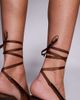ASOS DESIGN ASOS DESIGN Pascha tie leg detailing high heeled shoes in bronze-Brown - 3