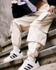 ASOS DESIGN ASOS DESIGN patch pocket parachute cargo pants in stone-Neutral - 3