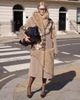 ASOS DESIGN ASOS DESIGN patched longline faux fur coat in light brown - 2