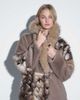 ASOS DESIGN ASOS DESIGN patched longline faux fur coat in light brown - 3