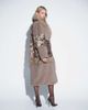 ASOS DESIGN ASOS DESIGN patched longline faux fur coat in light brown - 4