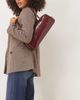 ASOS DESIGN ASOS DESIGN patent elongated shoulder bag in burgundy-Brown - 3