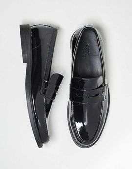 ASOS DESIGN ASOS DESIGN patent penny loafers in black