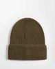 ASOS DESIGN ASOS DESIGN patterned edge rib knit beanie in khaki green - 1