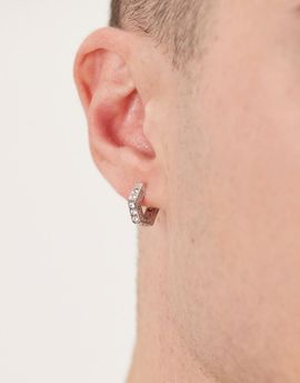ASOS DESIGN ASOS DESIGN pave crystal hexagon earrings in silver