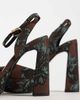 ASOS DESIGN ASOS DESIGN Peaked platform high heeled shoes in chocolate velvet-Brown - 4