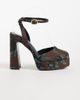 ASOS DESIGN ASOS DESIGN Peaked platform high heeled shoes in jacquard-MULTI - 1