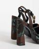 ASOS DESIGN ASOS DESIGN Peaked platform high heeled shoes in jacquard-MULTI - 4