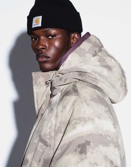 ASOS DESIGN ASOS DESIGN Peakmax hooded puffer jacket in green camo