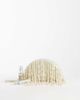 ASOS DESIGN ASOS DESIGN pearl beaded clutch bag in cream-White - 2