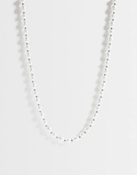 ASOS DESIGN ASOS DESIGN pearl with bead necklace in white