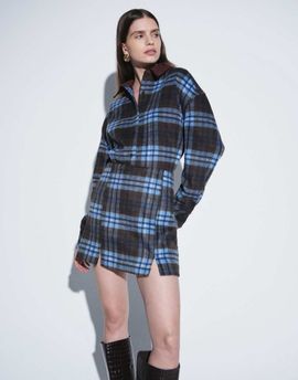 ASOS DESIGN ASOS DESIGN pelmet mini skirt set in blue & brown check-MULTI