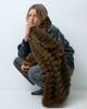ASOS DESIGN ASOS DESIGN pelted faux fur scarf in chocolate-Brown - 1