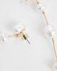 ASOS DESIGN ASOS DESIGN pendant earring with faux freshwater drops in gold tone-White - 3
