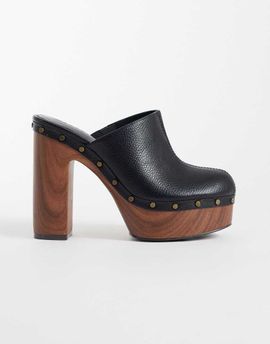 ASOS DESIGN ASOS DESIGN Penny high heeled clog mules in black
