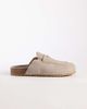 ASOS DESIGN ASOS DESIGN penny loafer mules in stone suede-Neutral - 1