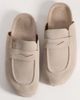 ASOS DESIGN ASOS DESIGN penny loafer mules in stone suede-Neutral - 2