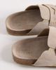 ASOS DESIGN ASOS DESIGN penny loafer mules in stone suede-Neutral - 3