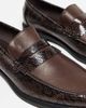 ASOS DESIGN ASOS DESIGN penny loafers in brown and faux snake - 2
