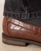 ASOS DESIGN ASOS DESIGN penny loafers in brown faux croc - 2