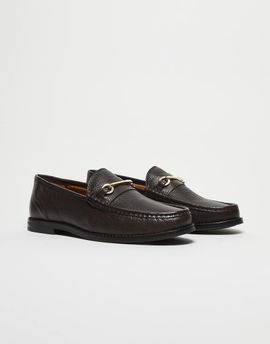 ASOS DESIGN ASOS DESIGN penny loafers in brown leather with snaffles