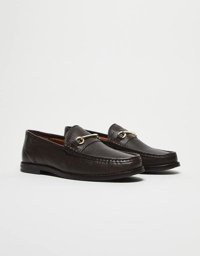 ASOS DESIGN ASOS DESIGN penny loafers in brown leather with snaffles