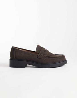 ASOS DESIGN ASOS DESIGN penny loafers in brown texture