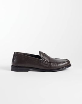 ASOS DESIGN ASOS DESIGN penny loafers in brown tumbled leather
