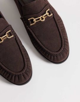 ASOS DESIGN ASOS DESIGN penny loafers in brown with ruching