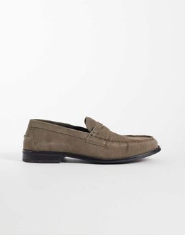 ASOS DESIGN ASOS DESIGN penny loafers in taupe suede-Brown