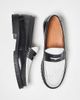 ASOS DESIGN ASOS DESIGN penny loafers in textured black and white leather - 1